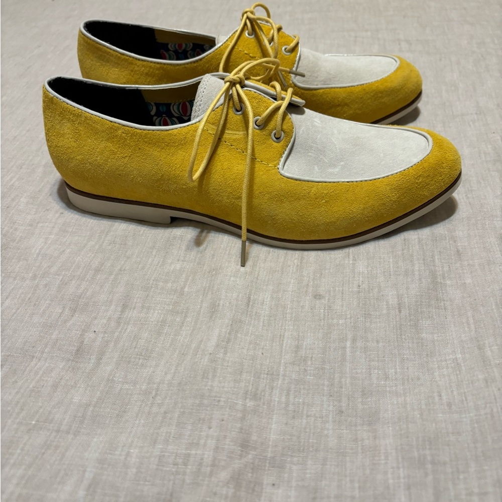 Yellow and White Two-Tone Oxfords Brand New  NEVER WORN